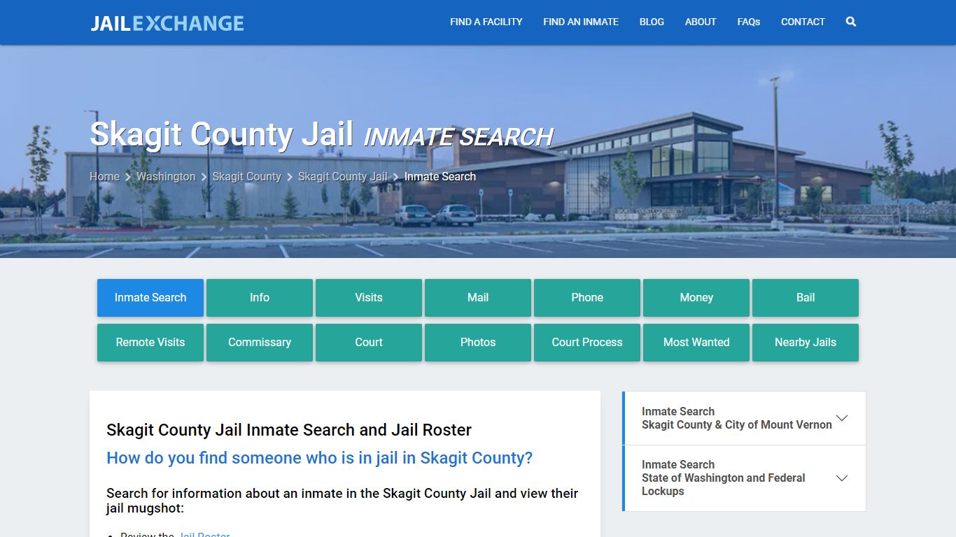 Inmate Search: Roster & Mugshots - Skagit County Jail, WA - Jail Exchange